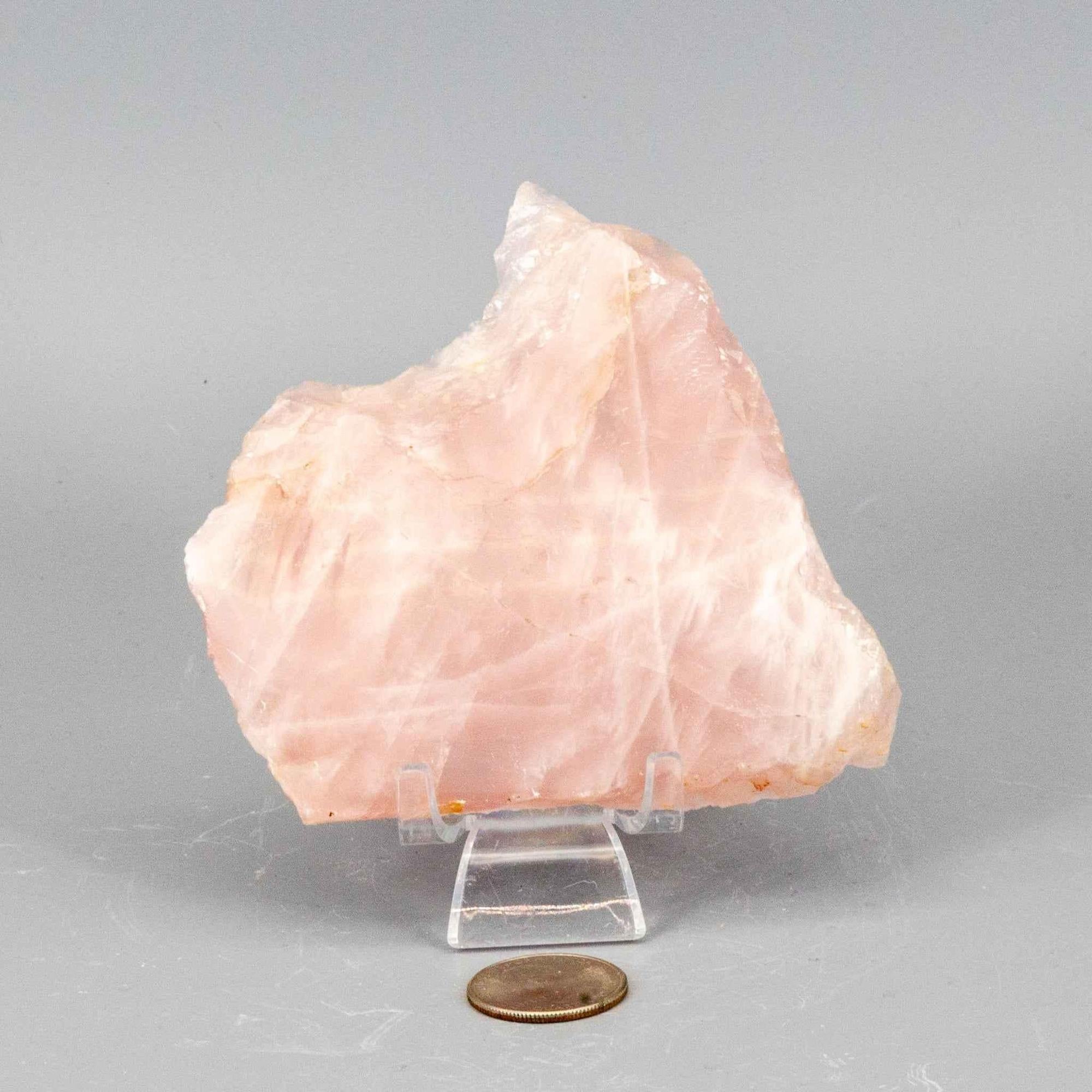 Rose Quartz Crystal Polished Slice Natural Pink Stone - New Age Realms