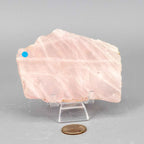 Rose Quartz Crystal Polished Slice Natural Pink Stone - New Age Realms