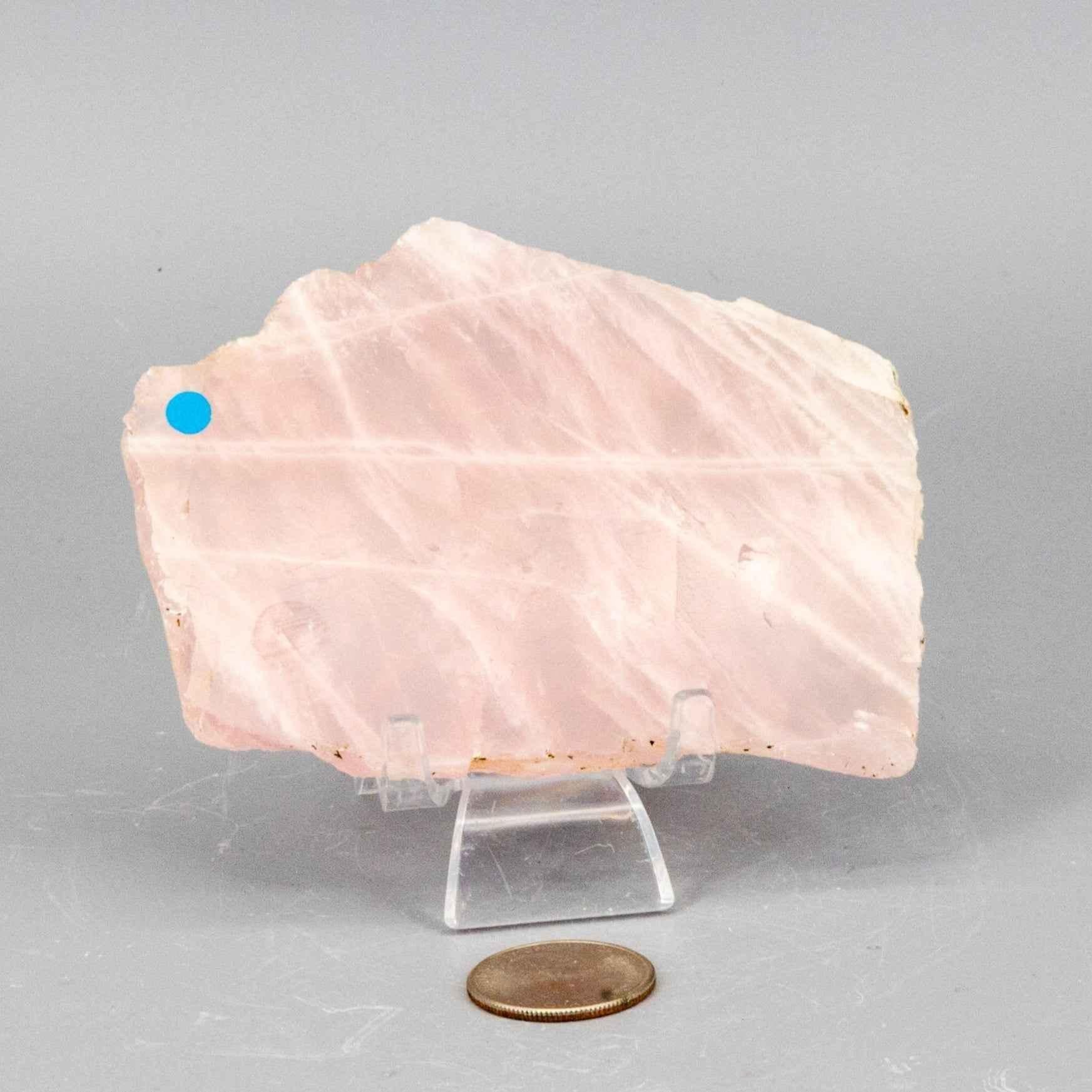 Rose Quartz Crystal Polished Slice Natural Pink Stone - New Age Realms
