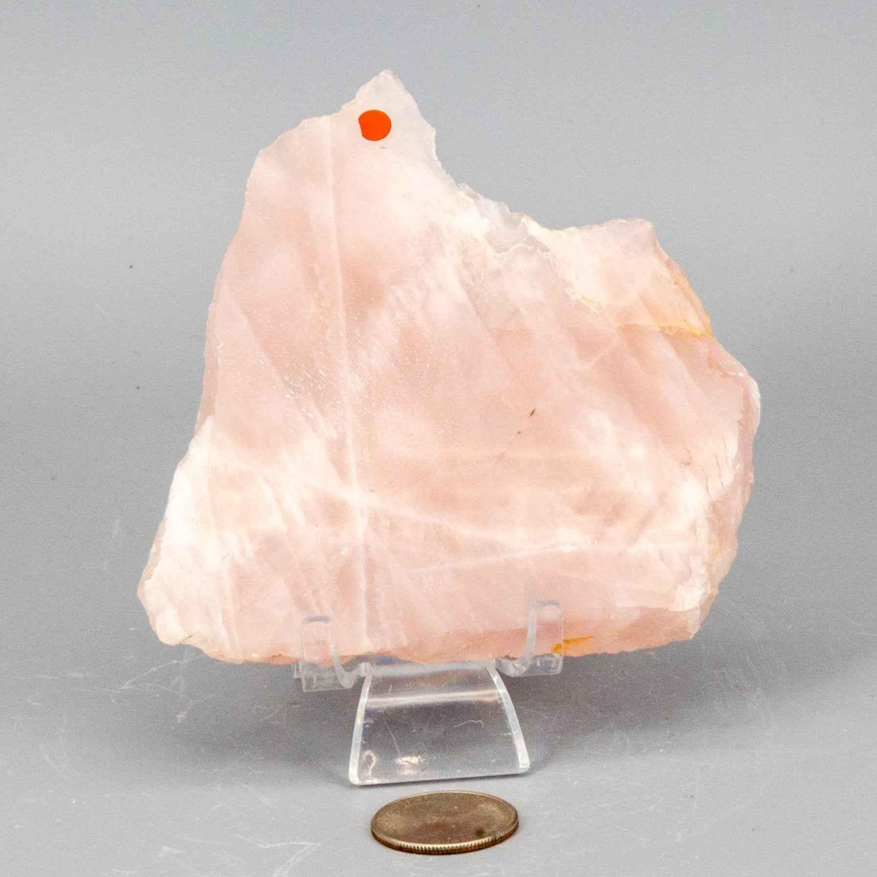 Rose Quartz Crystal Polished Slice Natural Pink Stone - New Age Realms