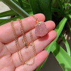 Raw Crystal Wire Wrap Gold Necklaces - New Age Realms