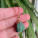 Raw Crystal Wire Wrap Gold Necklaces - New Age Realms