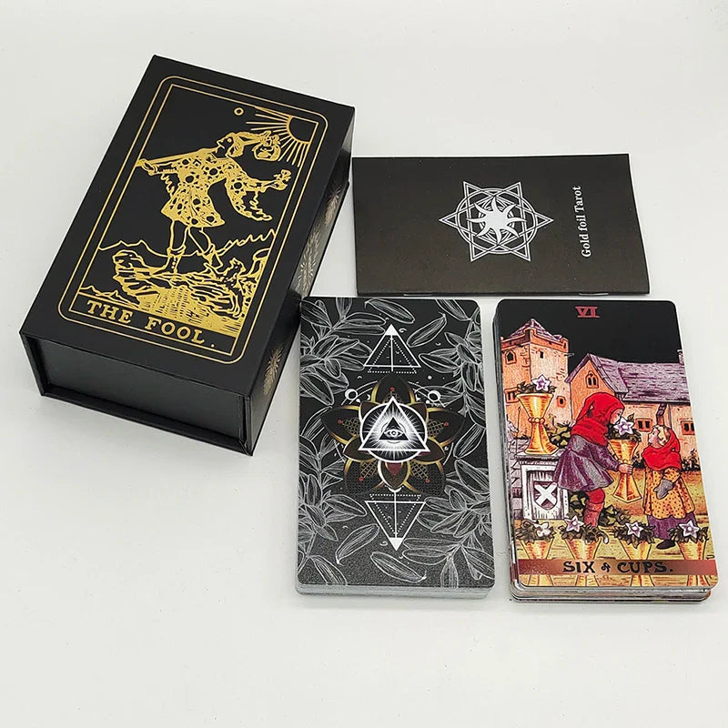 New Rider Waite Gold Foil Tarot Deck