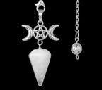 Triple Moon Pentacle Crystal Pendulums - New Age Realms