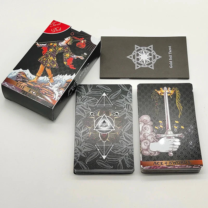 Tarot Rider Waite Waterproof Gold Foil Tarot Deck