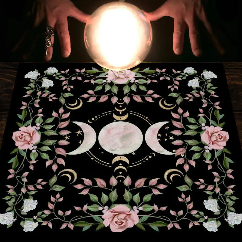 Cottagecore Triple Moon Tapestry - New Age Realms