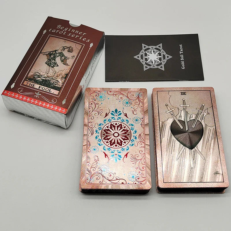 Tarot Rider Waite Waterproof Gold Foil Tarot Deck