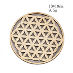 Wooden Sacred Geometry Wall Hanging | Rustic Yoga Meditation Decor - New Age Realms