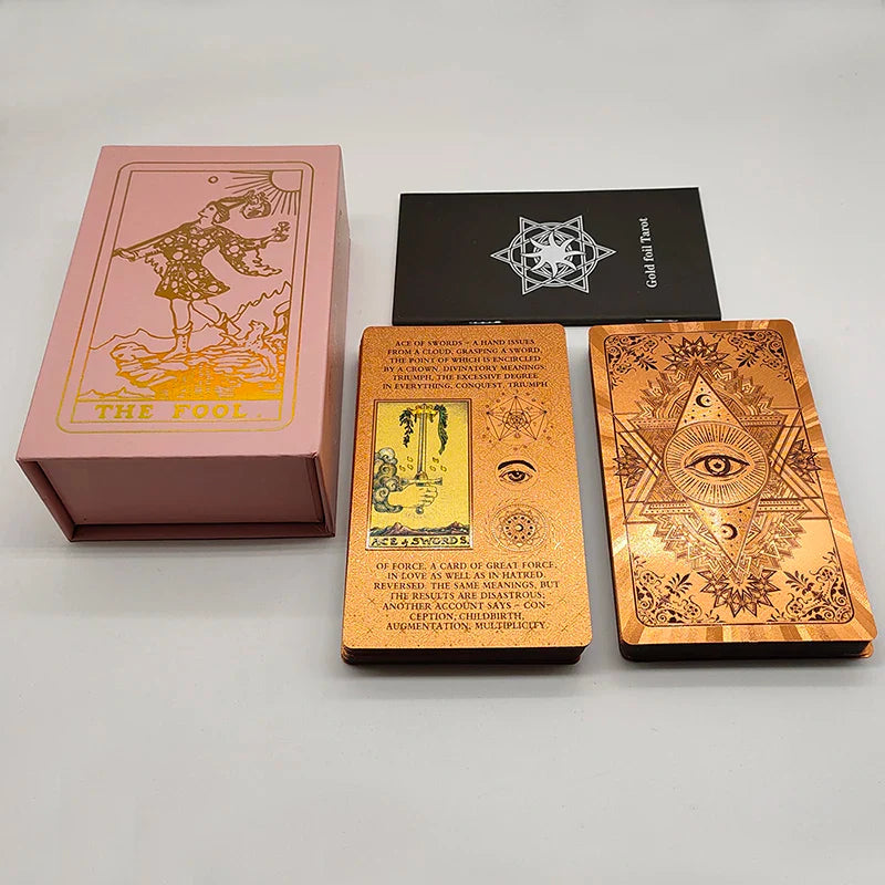 New Rider Waite Gold Foil Tarot Deck