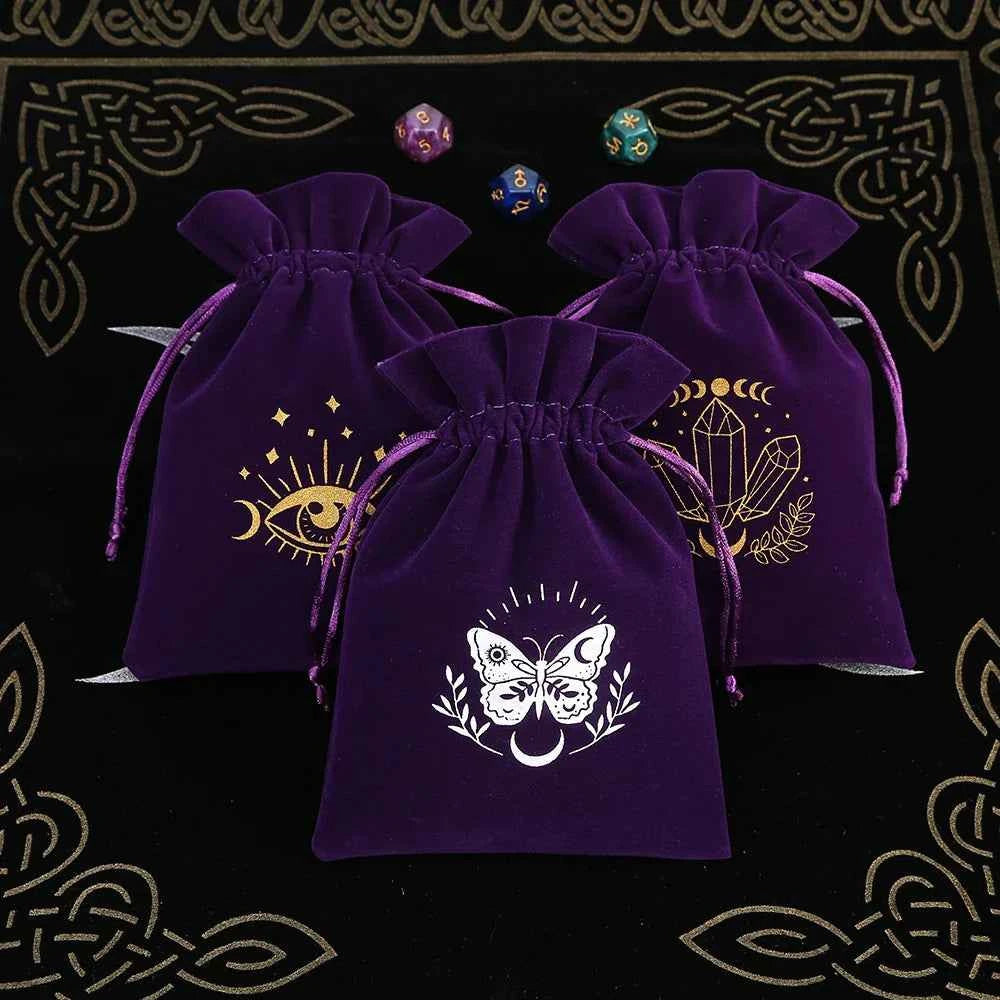 Witchy Purple Velvet Tarot Card Bags
