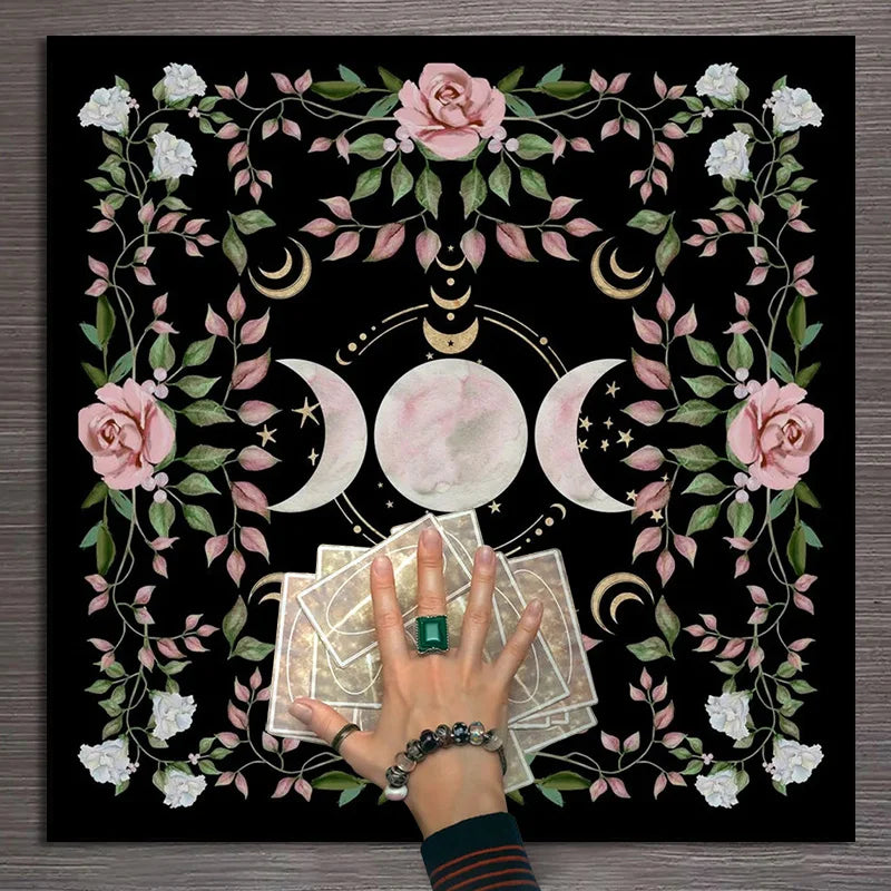 Cottagecore Triple Moon Tapestry - New Age Realms