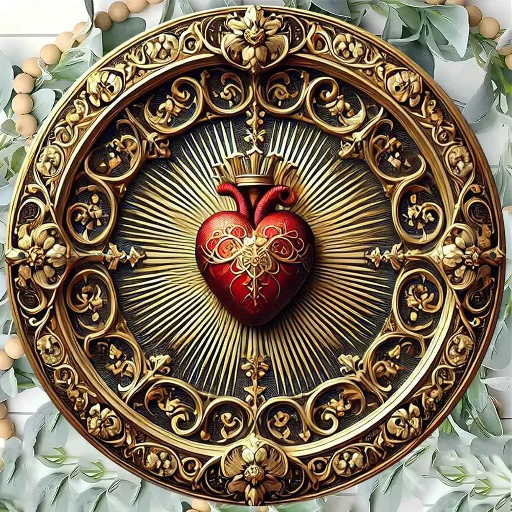 Sacred Heart Aluminum Wall Art - New Age Realms
