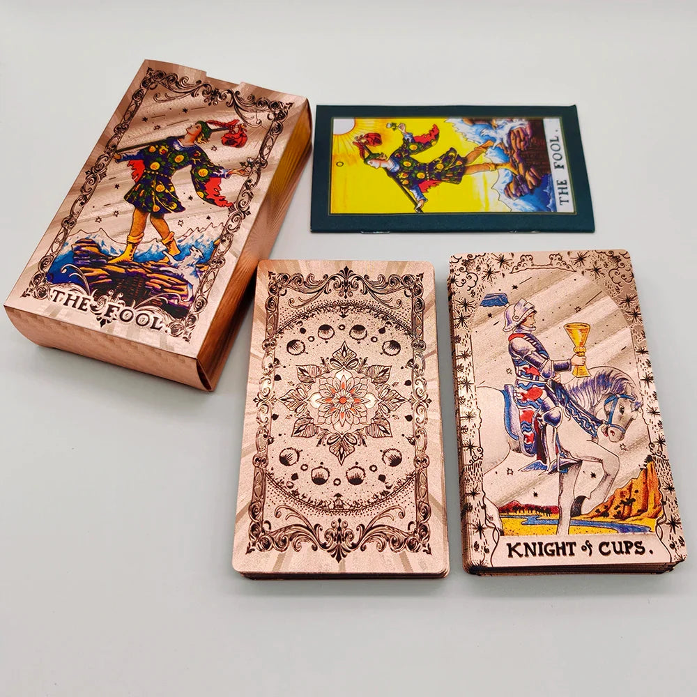 Tarot Rider Waite Waterproof Gold Foil Tarot Deck
