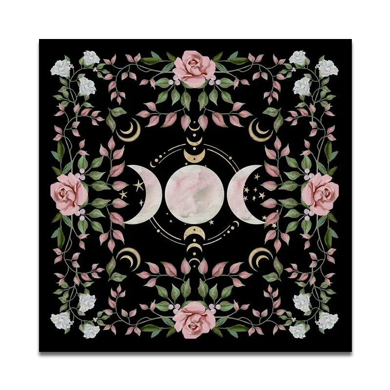 Cottagecore Triple Moon Tapestry - New Age Realms