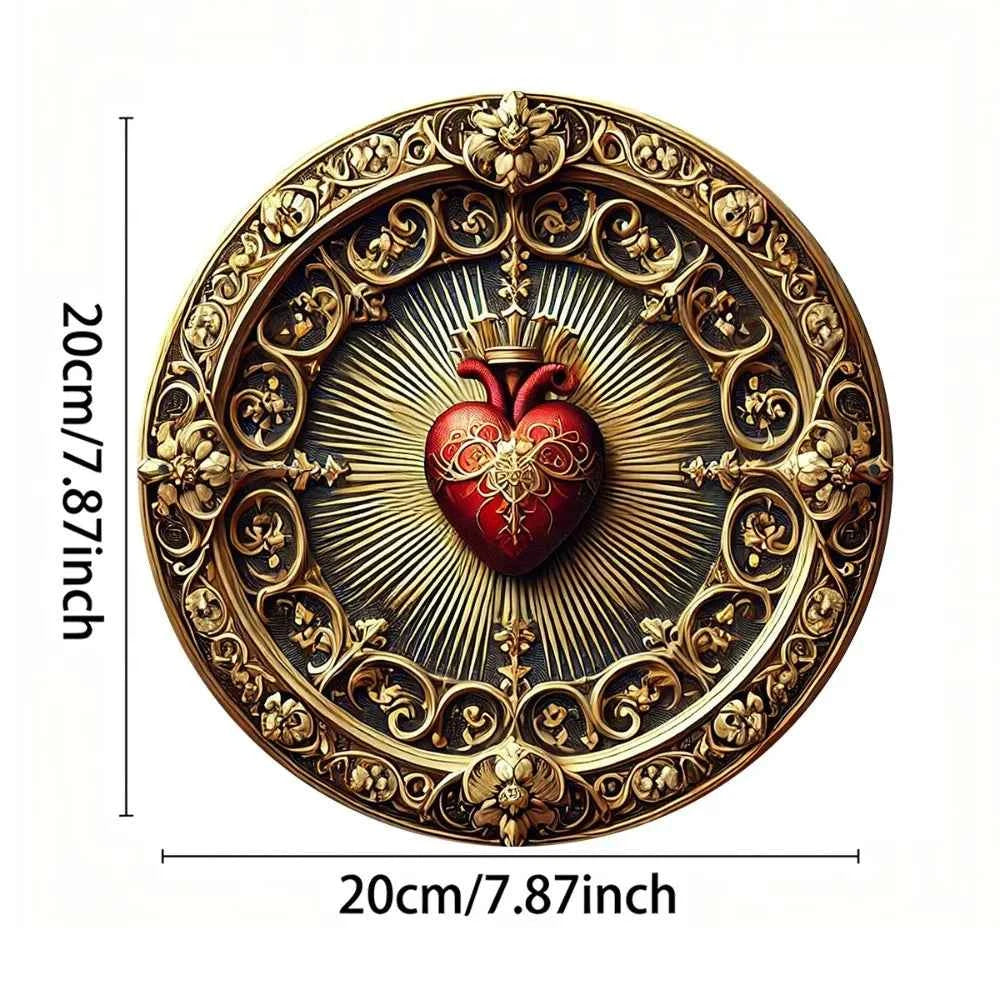 Sacred Heart Aluminum Wall Art - New Age Realms