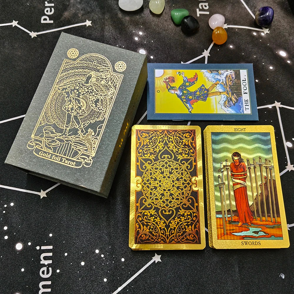 New Rider Waite Gold Foil Tarot Deck