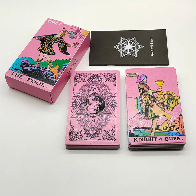 Tarot Rider Waite Waterproof Gold Foil Tarot Deck