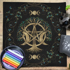 Triple Moon Pentacle-Runic Cloth - New Age Realms