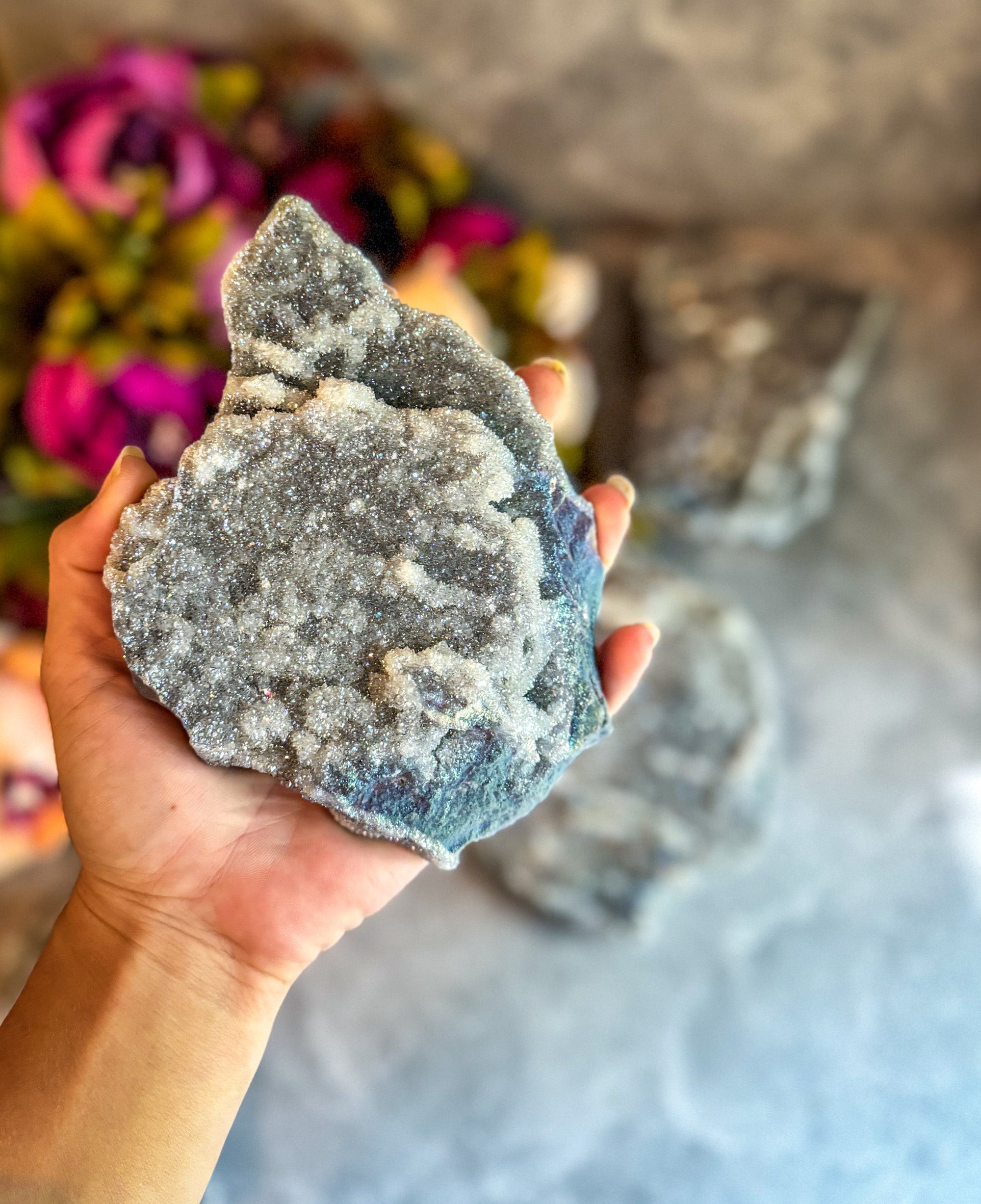 Large Aura Sphalerite Raw Crystals, over a Lb each! - New Age Realms