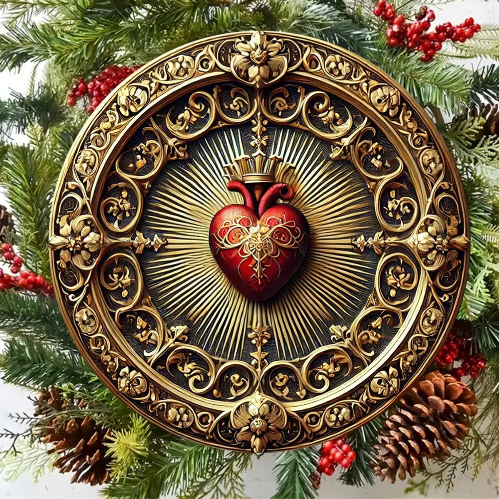 Sacred Heart Aluminum Wall Art - New Age Realms