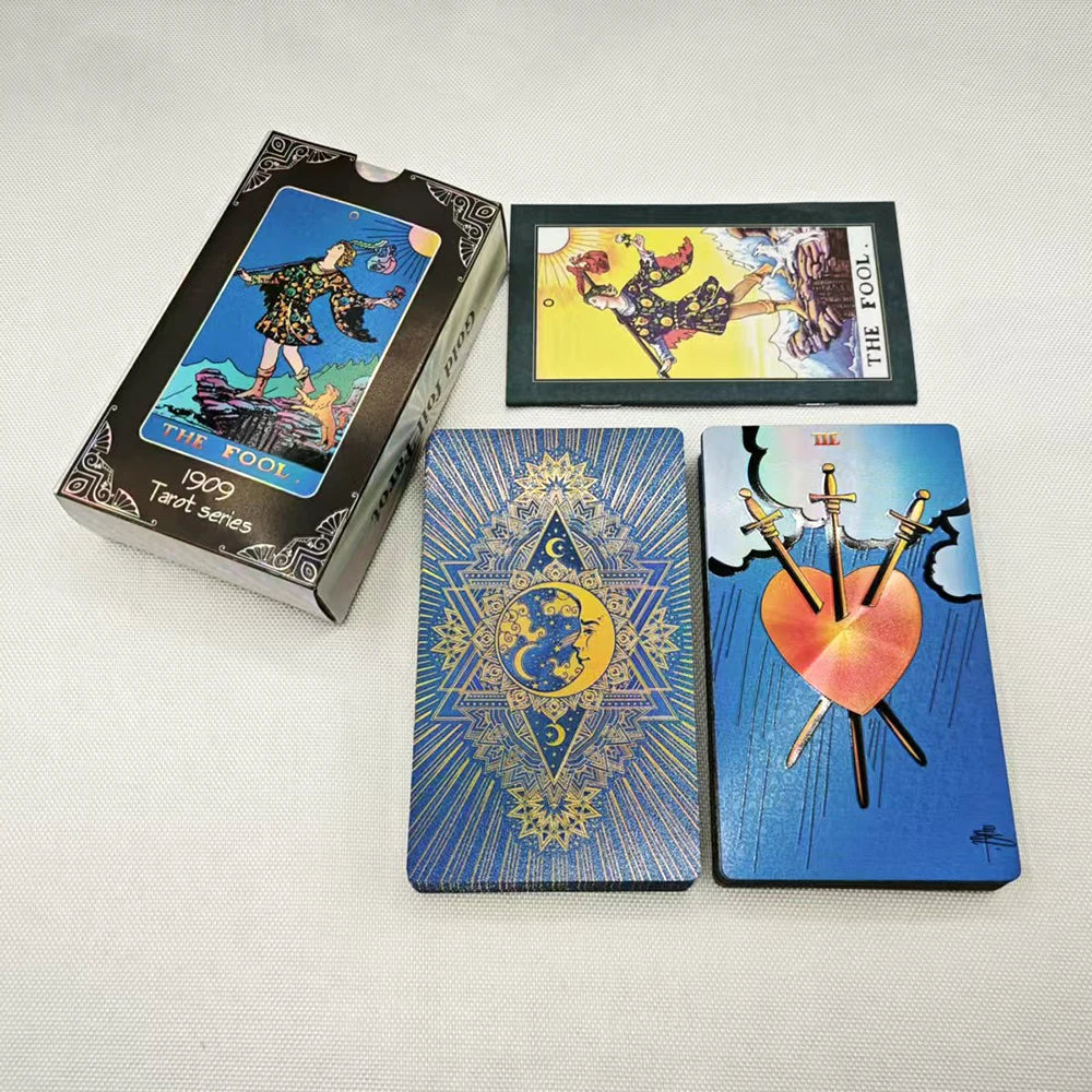 Tarot Rider Waite Waterproof Gold Foil Tarot Deck