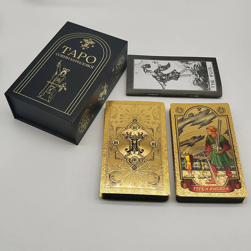 New Rider Waite Gold Foil Tarot Deck