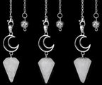 Crystal Crescent Moon Pendulums - New Age Realms