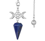 Triple Moon Pentacle Crystal Pendulums - New Age Realms
