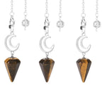 Crystal Crescent Moon Pendulums - New Age Realms