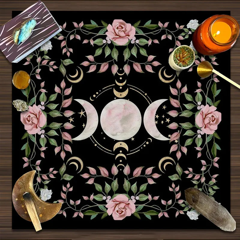 Cottagecore Triple Moon Tapestry - New Age Realms