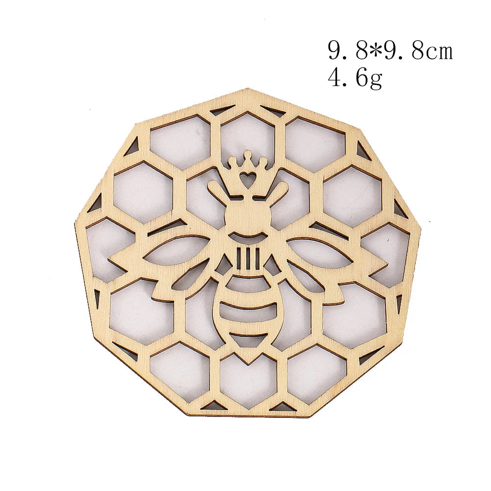 Wooden Sacred Geometry Wall Hanging | Rustic Yoga Meditation Decor - New Age Realms