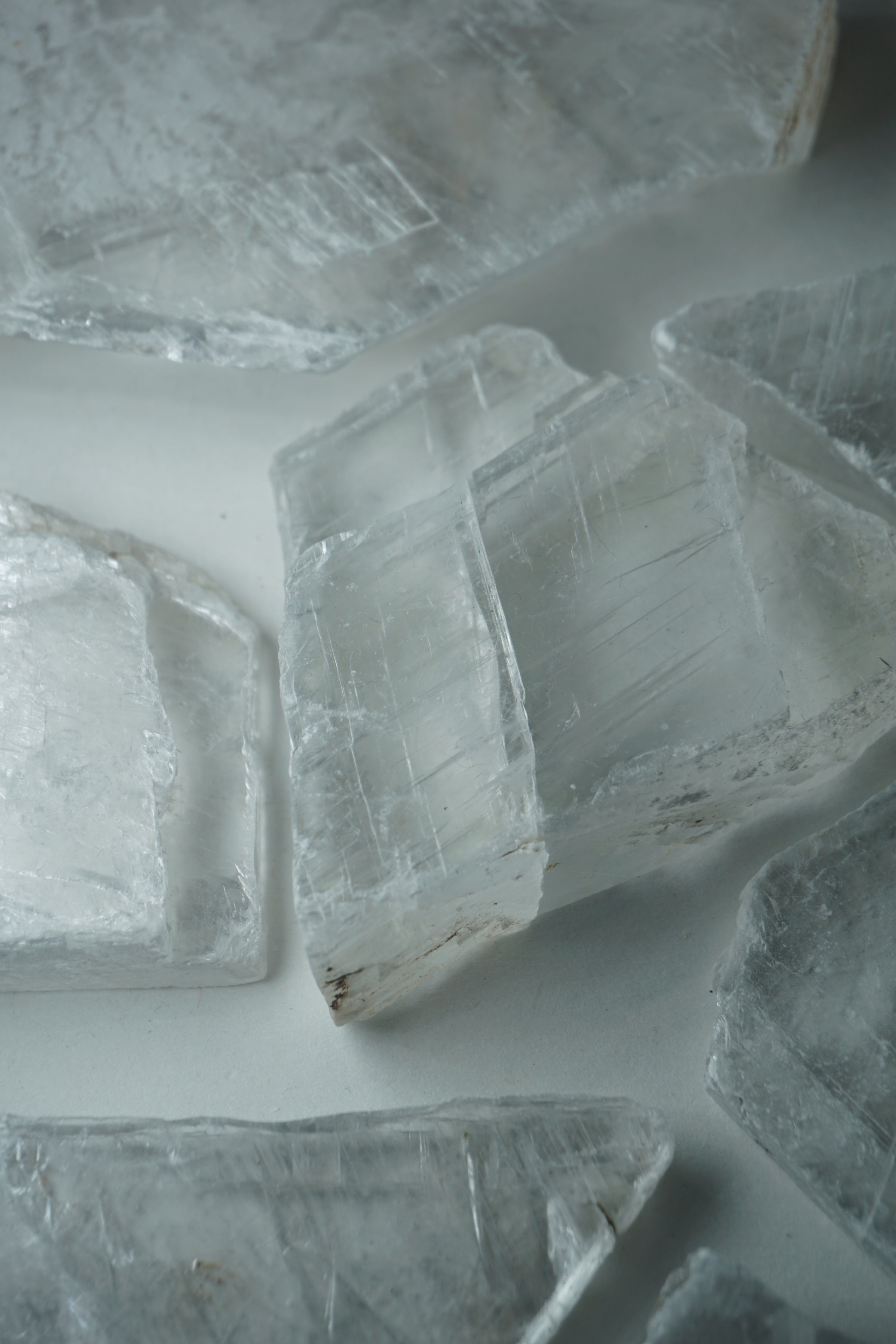 selenite | satin spar crystal slab | charging plate - New Age Realms