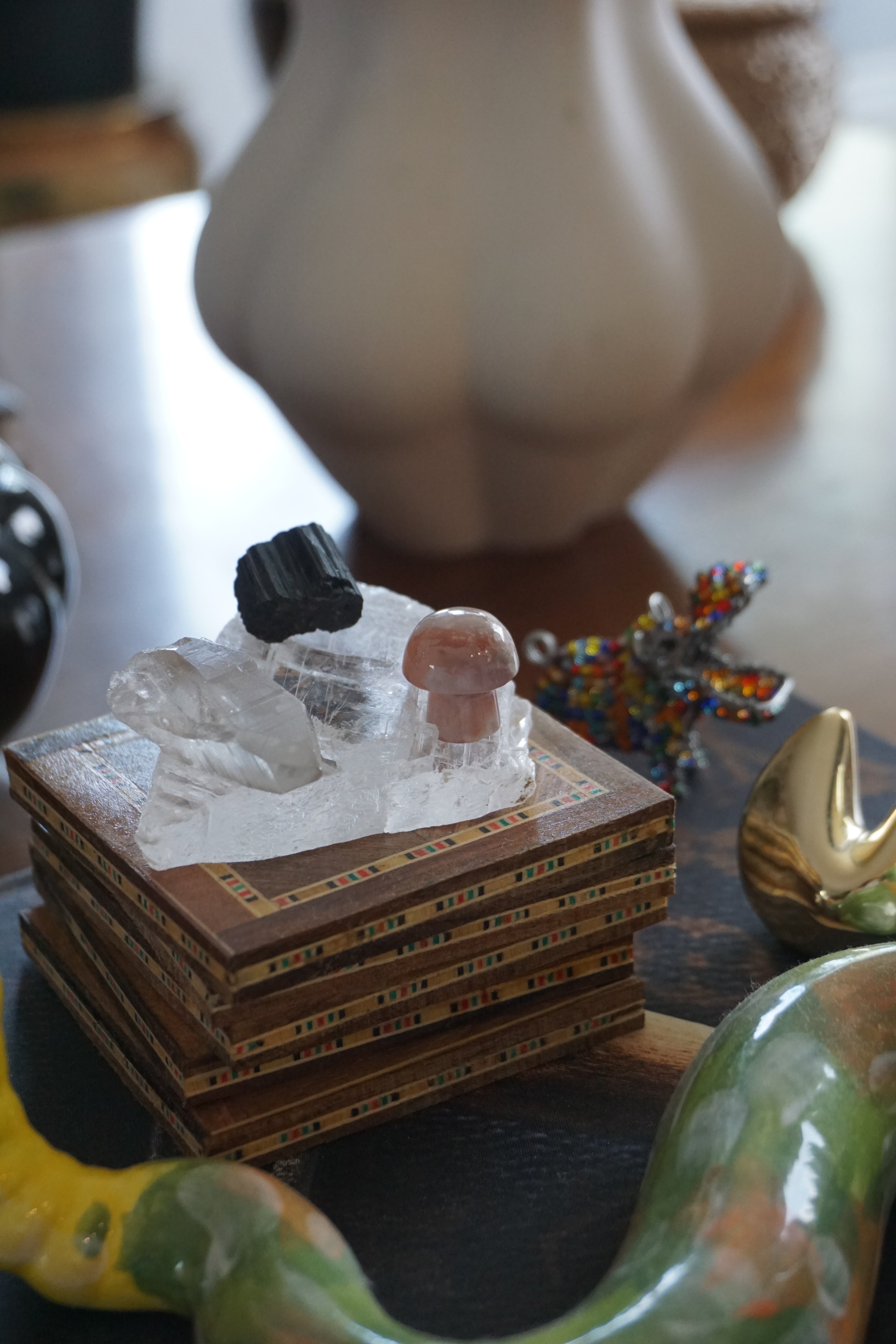 selenite | satin spar crystal slab | charging plate - New Age Realms