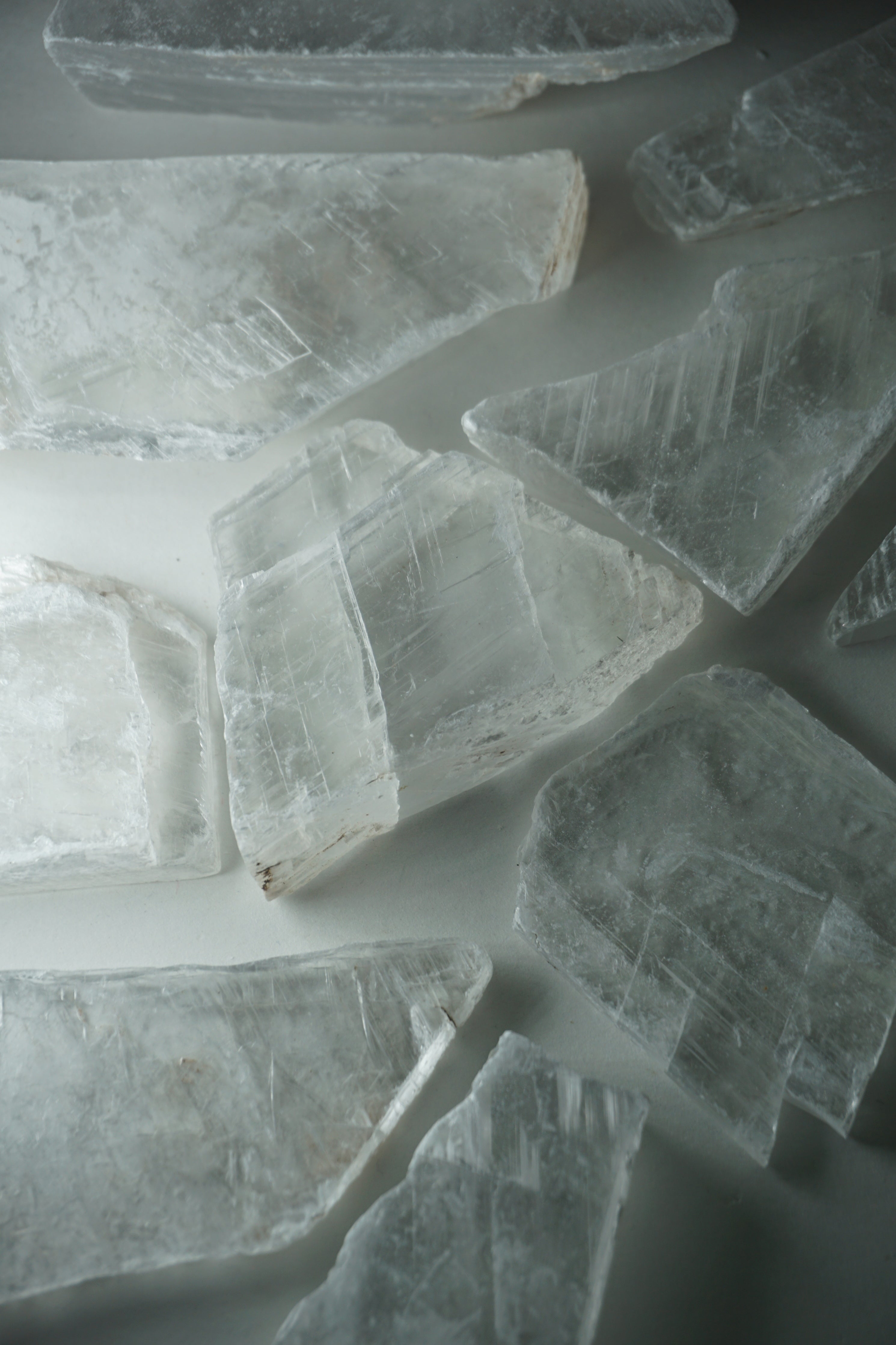 selenite | satin spar crystal slab | charging plate - New Age Realms