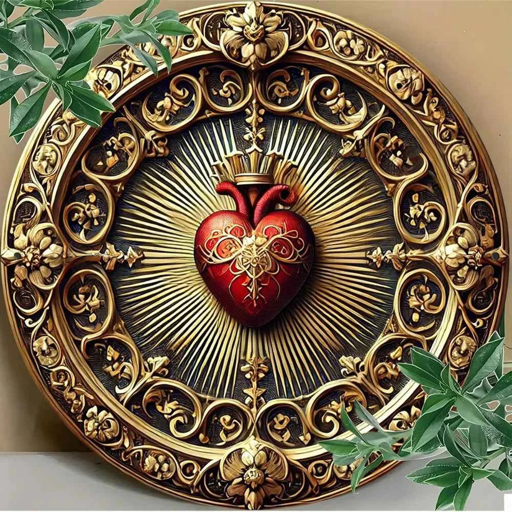 Sacred Heart Aluminum Wall Art - New Age Realms