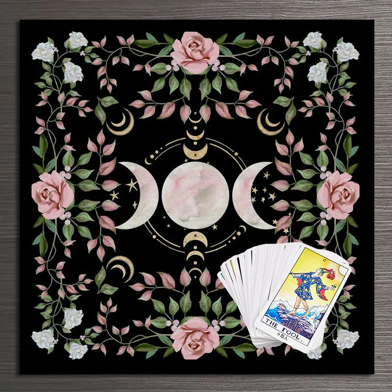 Cottagecore Triple Moon Tapestry - New Age Realms