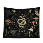 Moon Phase Black Tapestries - New Age Realms