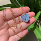 Raw Crystal Wire Wrap Gold Necklaces - New Age Realms