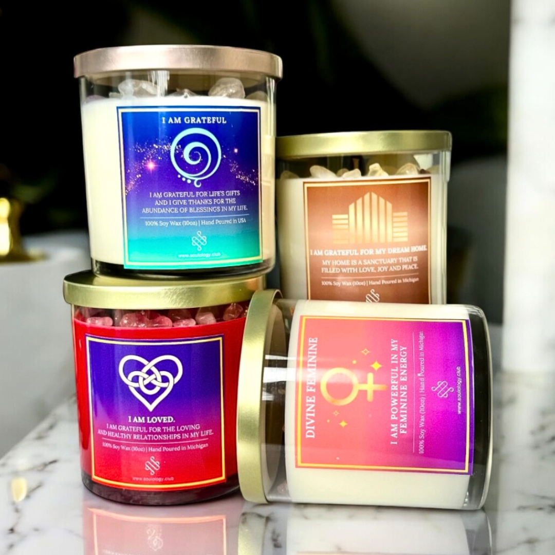 NEW Mystery Candle Bundle - 4 Intuitively Picked Candles - New Age Realms