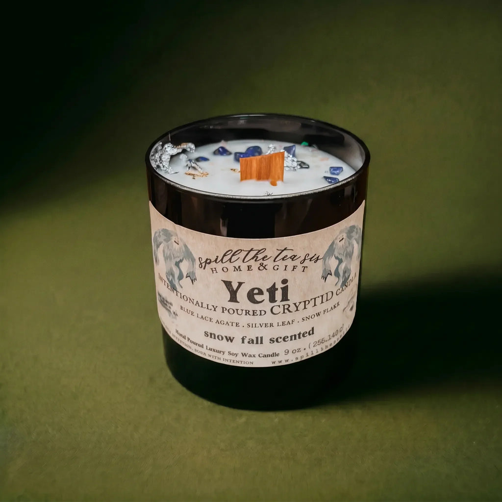 Vela de intención Yeti | Vela de invierno de pino escarchado
