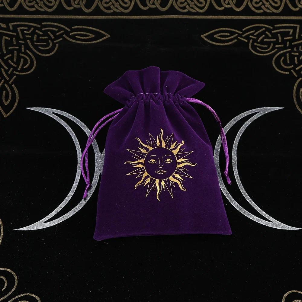 Purple Velvet Tarot Card Bags - Multiple Designs