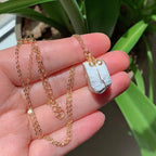 Raw Crystal Wire Wrap Gold Necklaces - New Age Realms