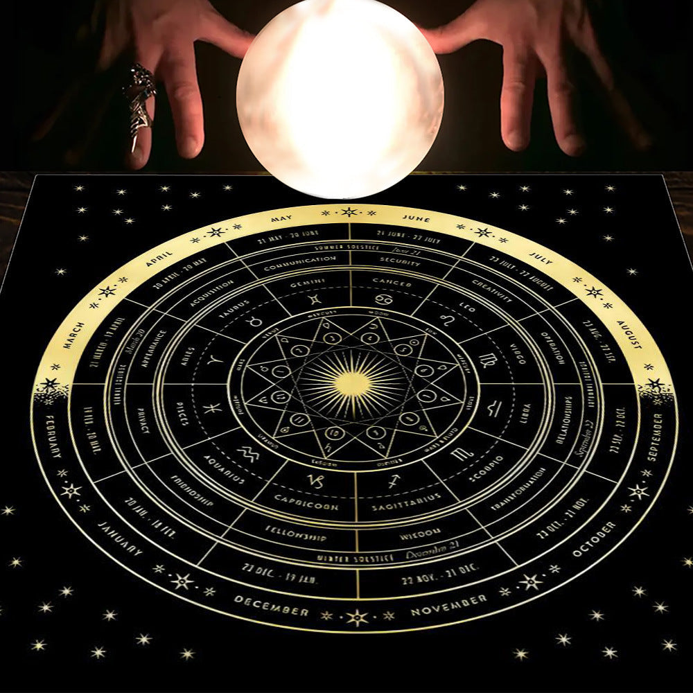 Tarot Moon and Sun Tree Tablecloth - New Age Realms