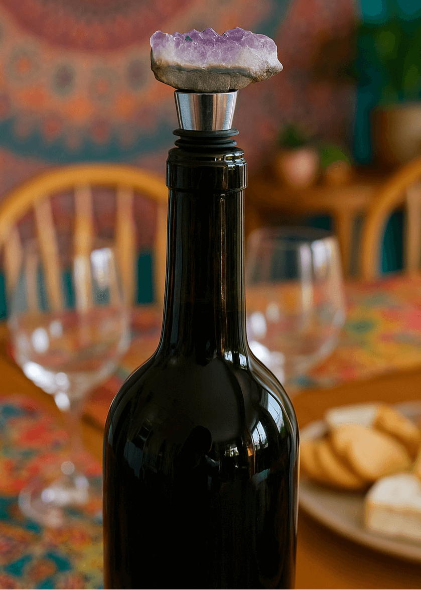 Amethyst Crystal Cluster Wine Stopper - New Age Realms