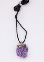 Amethyst Crystal Necklace - New Age Realms