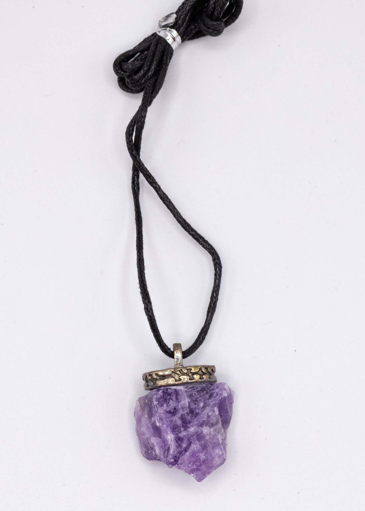 Amethyst Crystal Necklace - New Age Realms