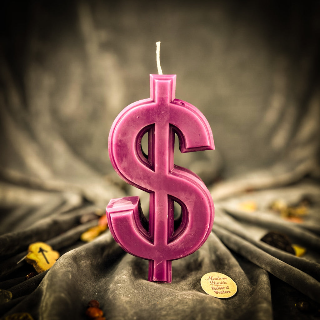 Dollar Sign Candle Spell Kit - Wealth & Luxury Magic