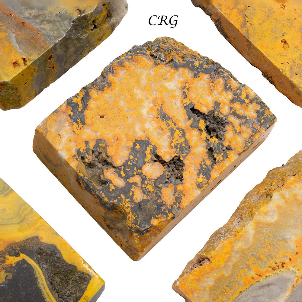 Bumblebee Jasper Polished Slabs (1 Kilogram) Size 2 to 4 Inches Bulk Wholesale Lot Crystals - New Age Realms