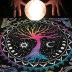 Tarot Moon and Sun Tree Tablecloth - New Age Realms
