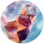CANDY Fluorite Shapes, Polished Fluorite Freeforms, Fluorescent Crystals - New Age Realms